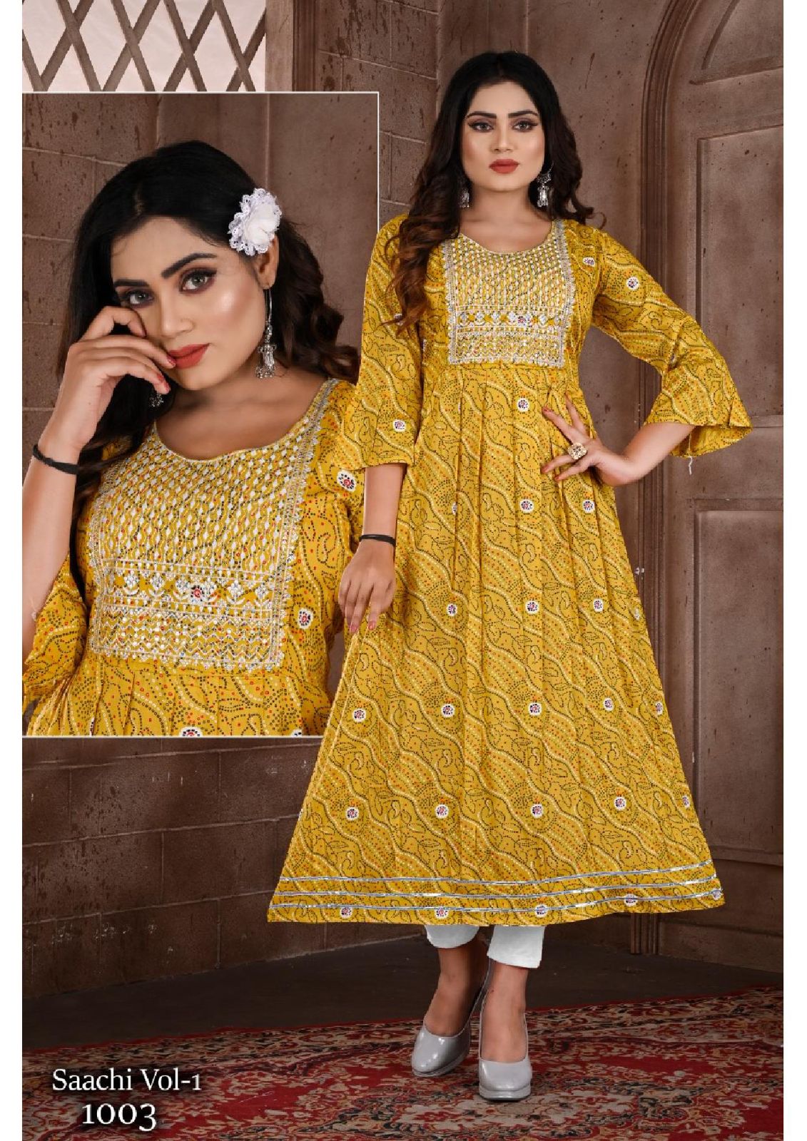 Beauty Saachi 1 Ethnic Wear Wholesale Anarkali Kurti Rayon Catalog
